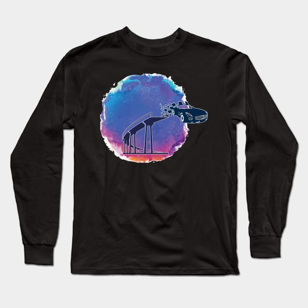 Drive To Another Univers Design Long Sleeve T-Shirt by Shop-Arts